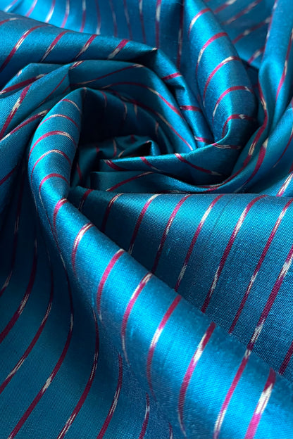 Odisha Ikkat Khandua Silk Saree - Blue