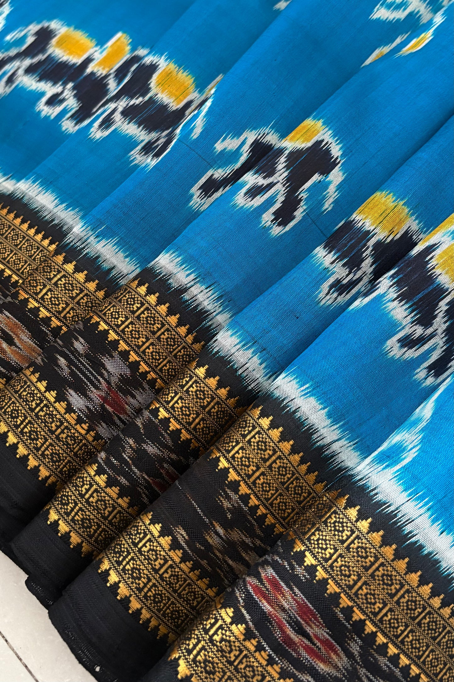 Exclusive Odisha Ikkat Khandua Silk Saree - Sky Blue