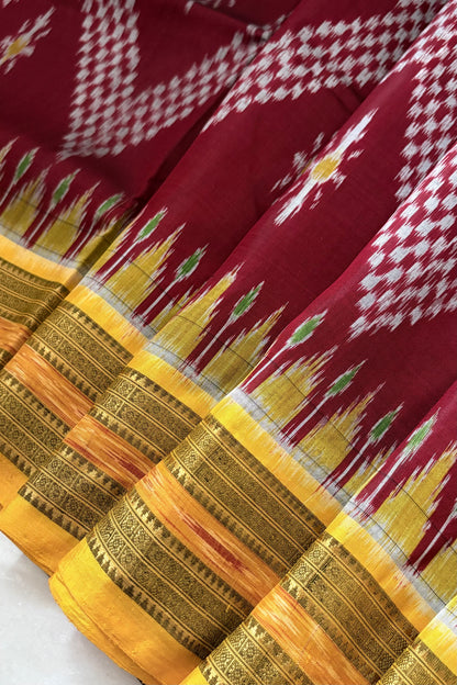 Exclusive Odisha Ikkat Nuapatna Silk Saree - Tarabali