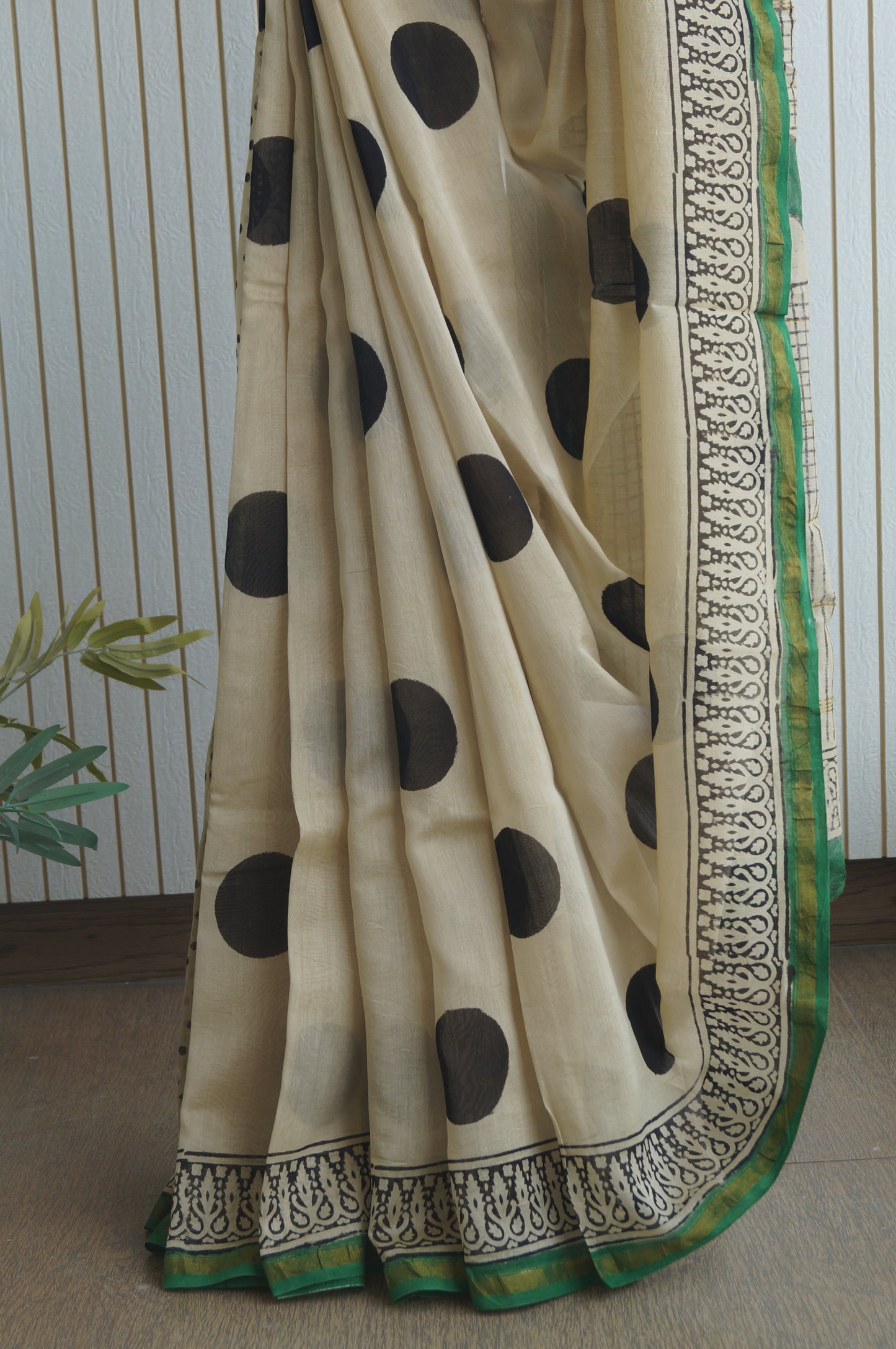 Hand Block Print Silk-Cotton Saree