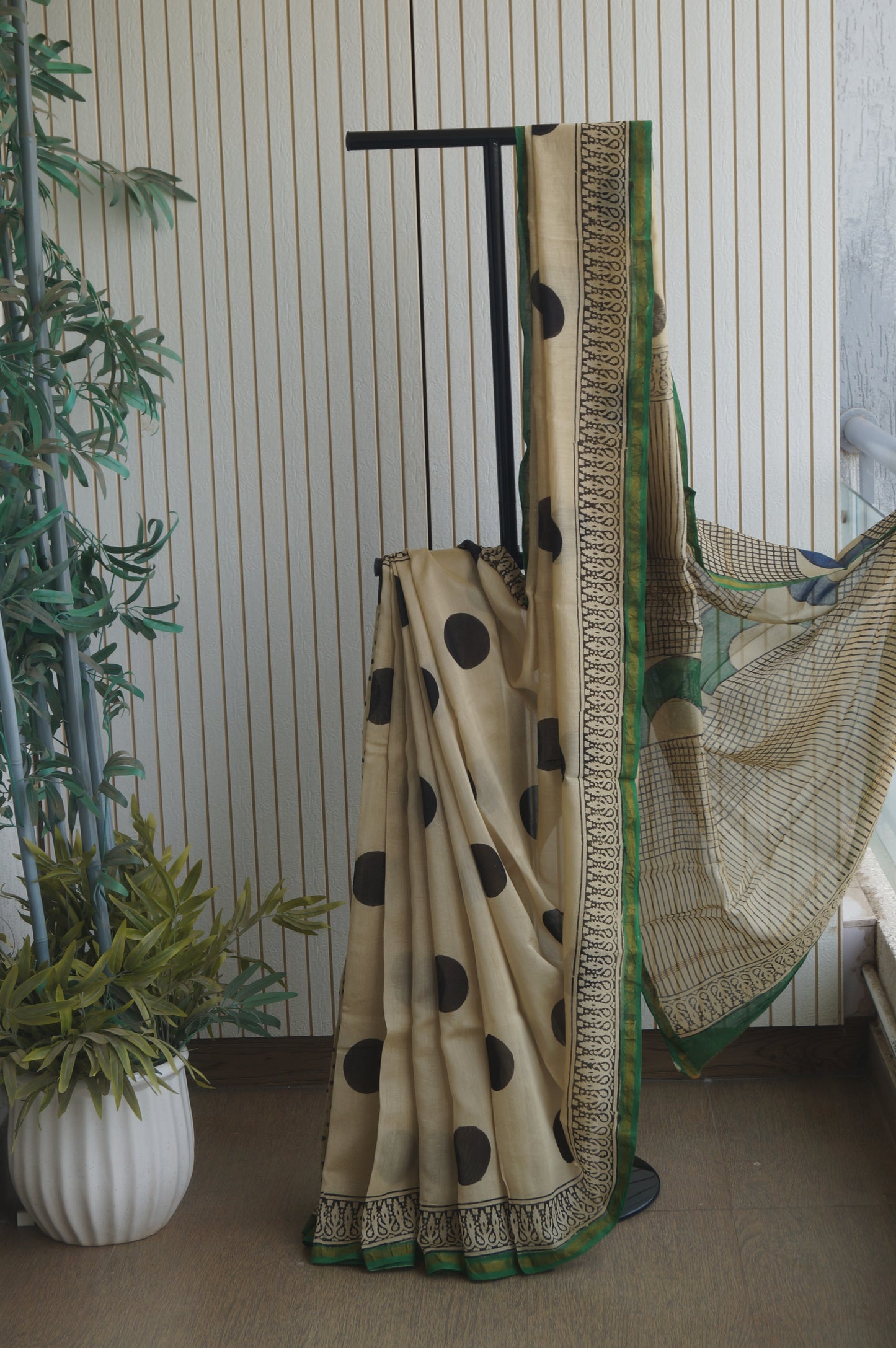 Hand Block Print Silk-Cotton Saree