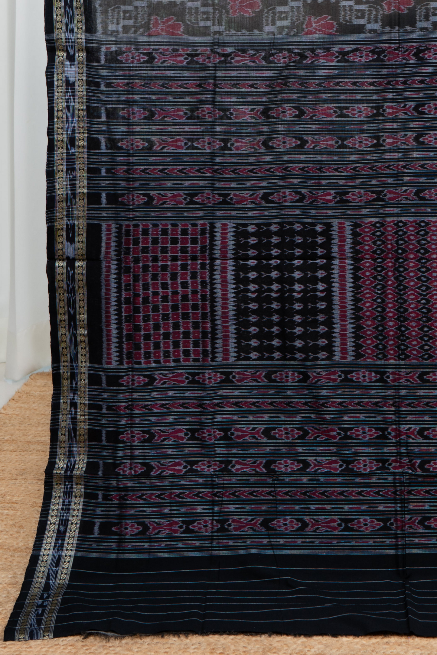 Odisha Ikkat  Cotton Saree- Dark Olive