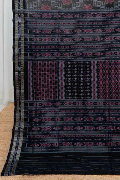 Odisha Ikkat  Cotton Saree- Dark Olive