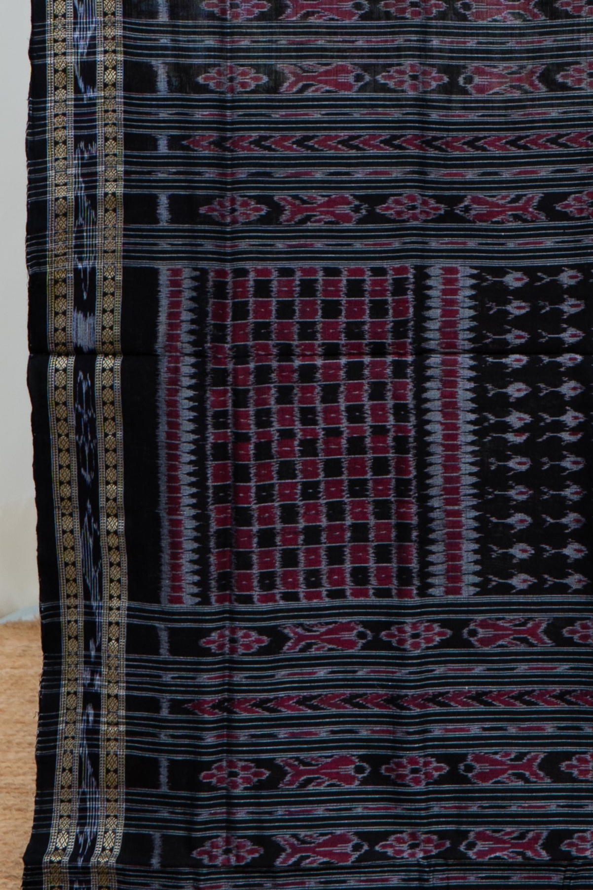 Odisha Ikkat  Cotton Saree- Dark Olive