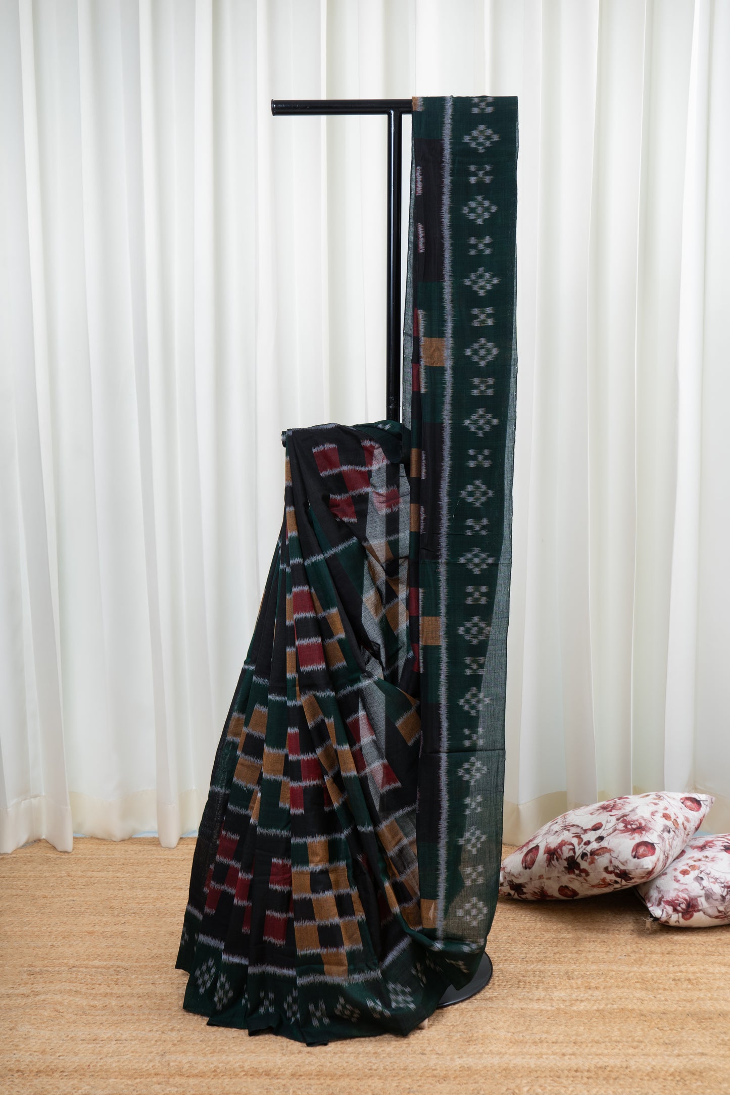 Odisha Ikkat Cotton Saree- Multi Color Pasapali