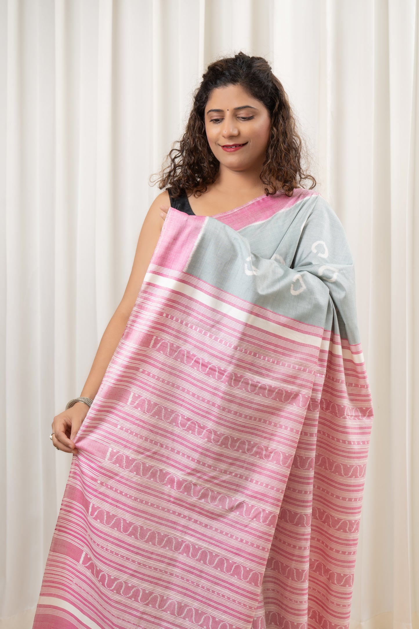 Exclusive Odisha Ikkat Pure Eri Silk Saree - English Green