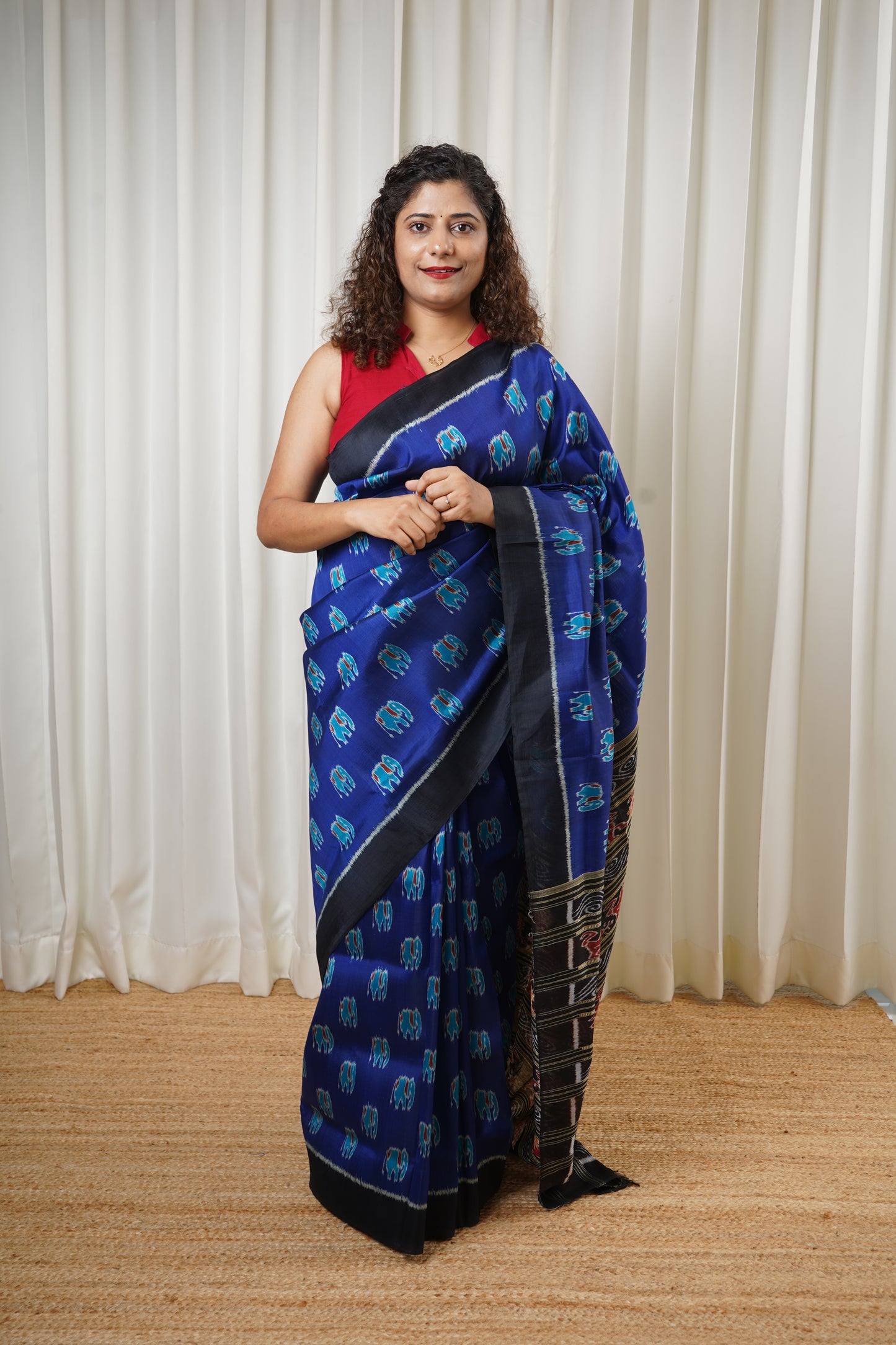 Exclusive Odisha Ikkat Pure Silk Saree- Royal Blue