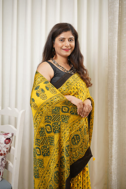 Ajrakh on Modal- Yellow