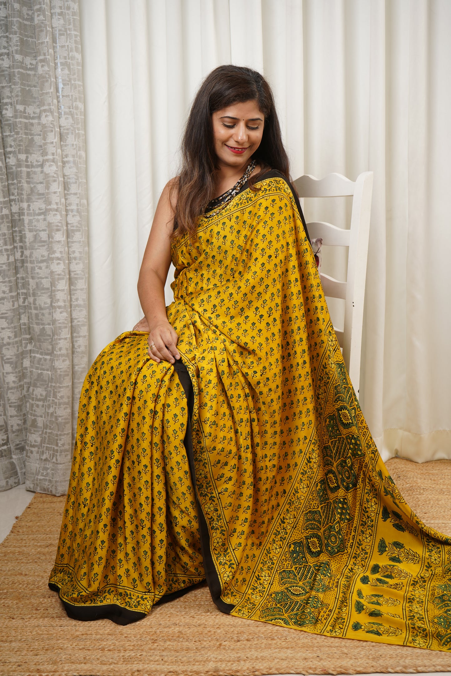 Ajrakh on Modal- Yellow