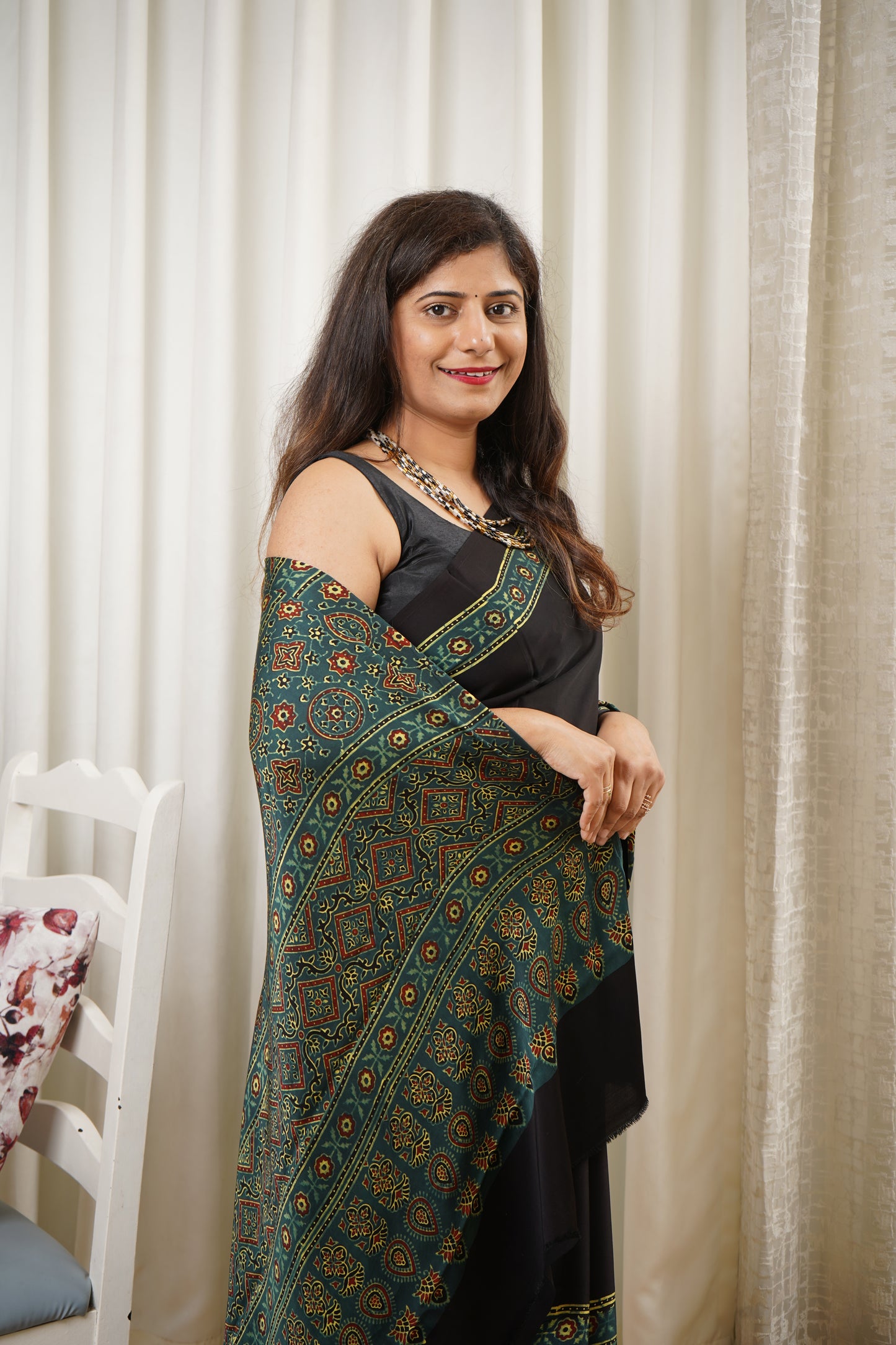 Ajrakh on Modal- Black and Green