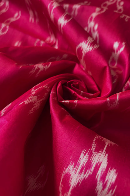 Odisha Ikkat Khandua Silk Saree - Pink