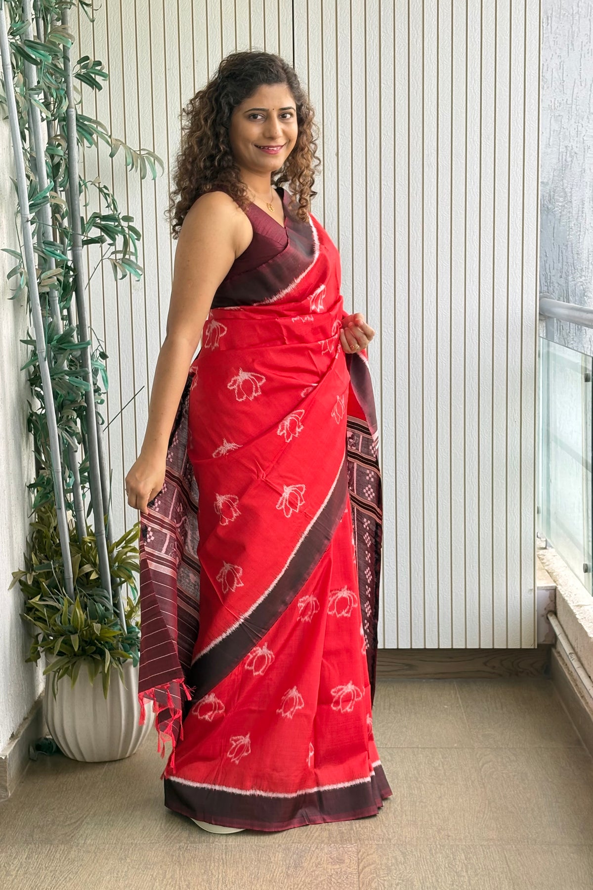 Exclusive Odisha Ikkat Pure Silk Saree- Red
