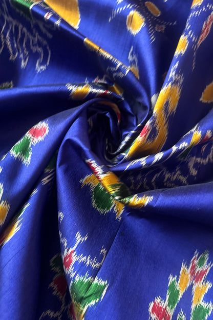 Exclusive Nabarangi Odisha Ikkat Khandua Silk Saree - Royal Blue