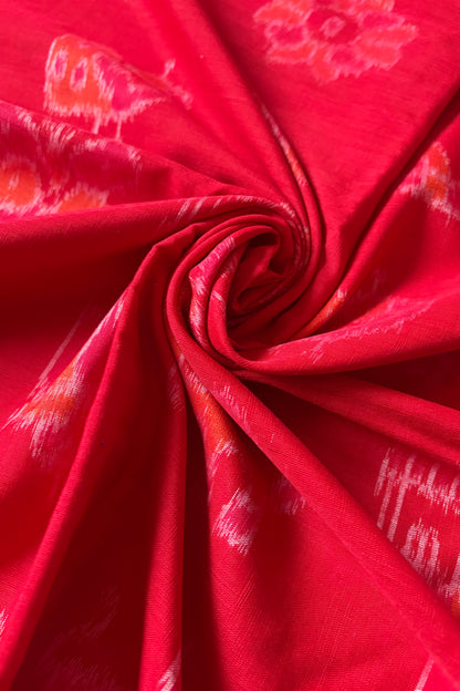 Odisha Ikkat Nabarangi Khandua Cotton Saree-Red