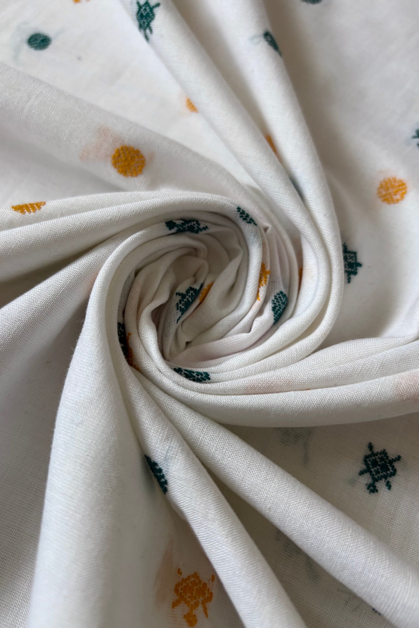 Exclusive  Khandua Cotton Saree - White & Green