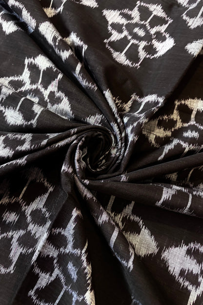 Odisha Ikkat Khandua Cotton Saree -Black