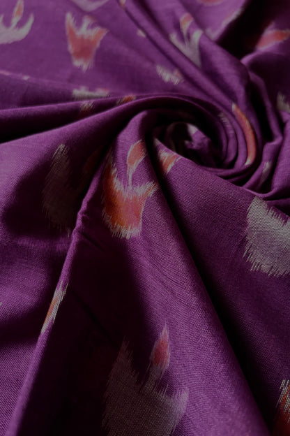 Odisha Khandua Cotton Saree - Purple & Black