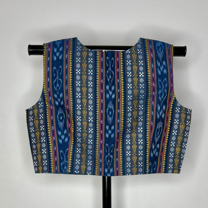 Odisha Ikkat Cotton Sleeveless Blouse