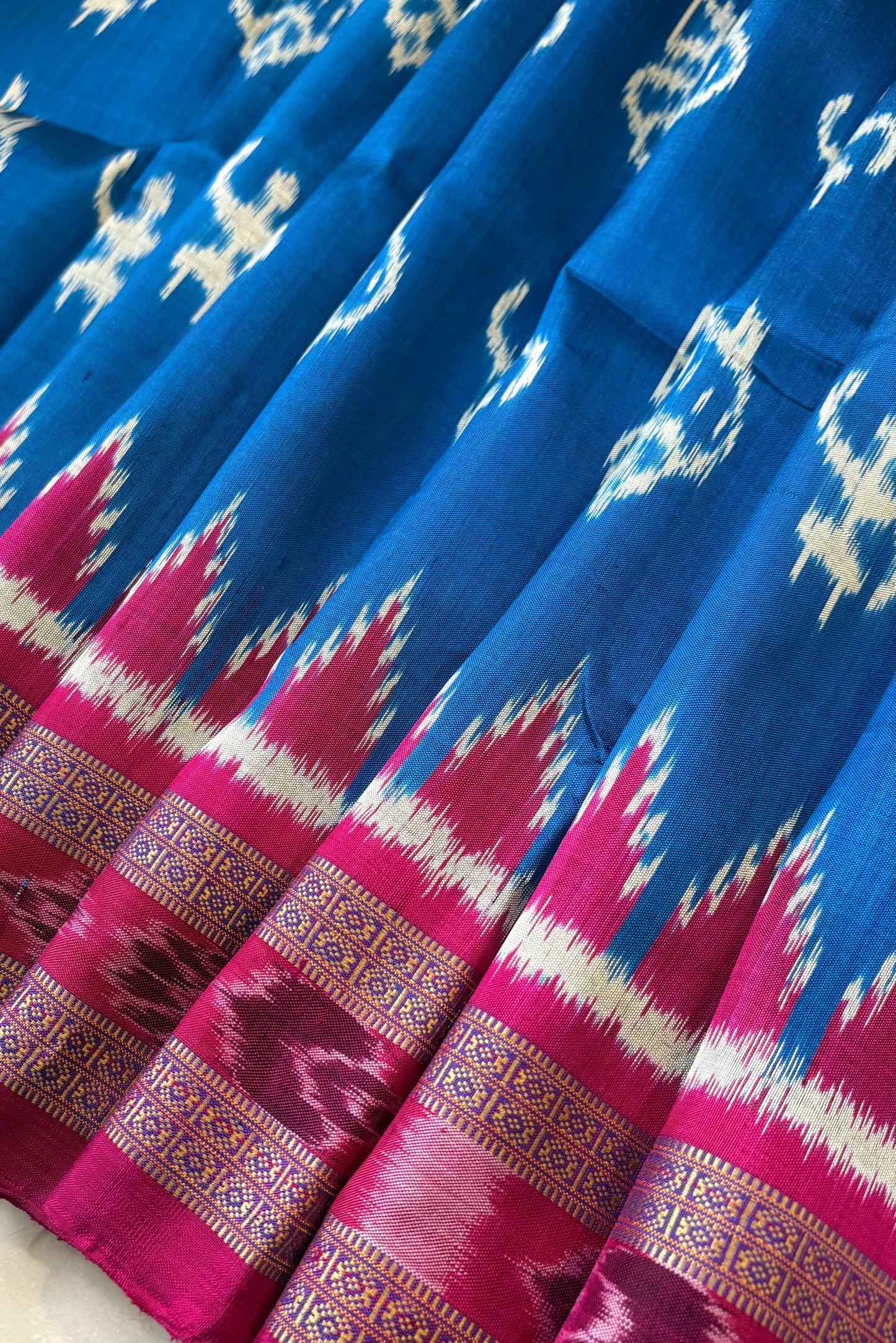 Exclusive Odisha Ikkat Pure Silk Saree- Blue