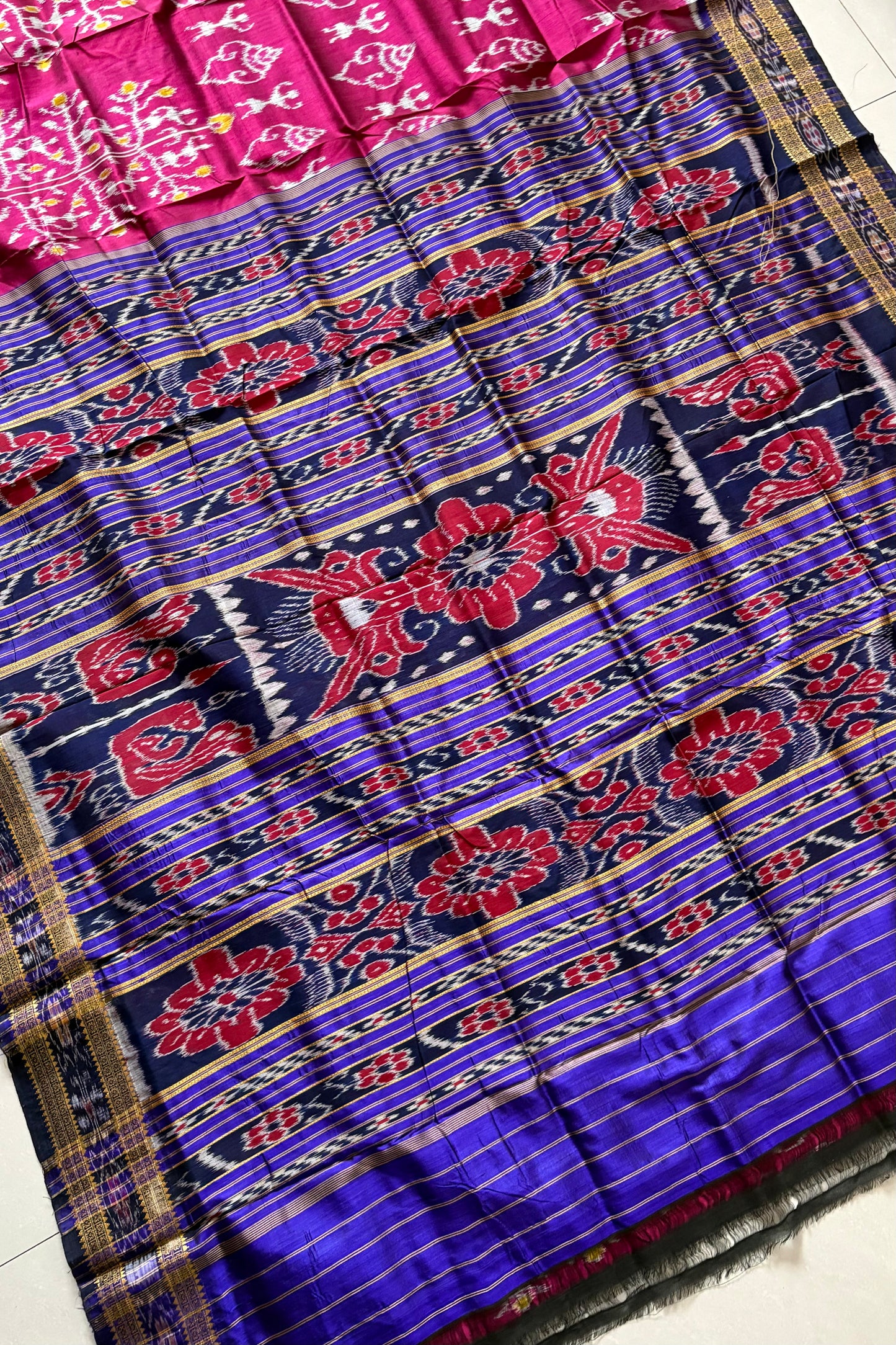 Exclusive Odisha Ikkat Khandua Silk Saree - Rani