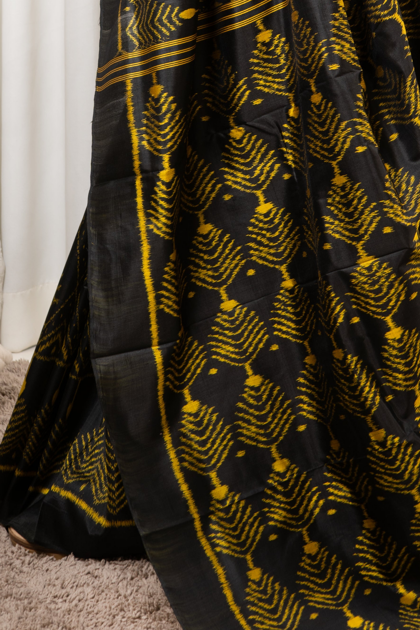 Exclusive Odisha Ikkat Pure Silk Saree- Black