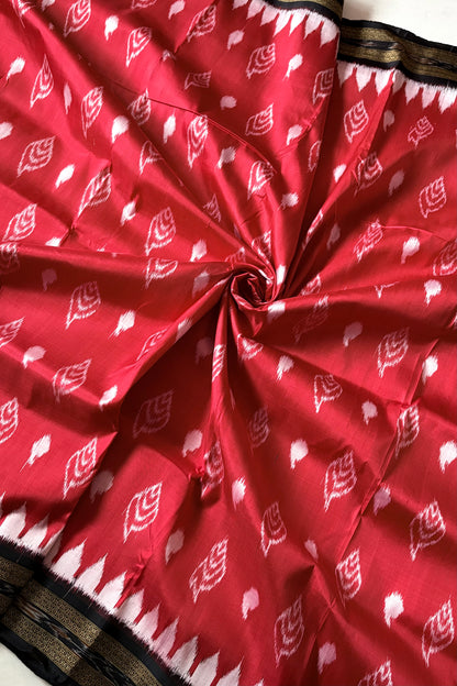 Odisha Ikkat Khandua Silk Saree - Red