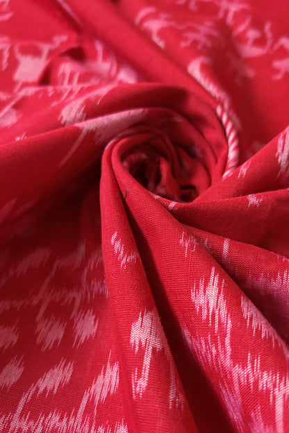 Odisha Ikkat Khandua Cotton Saree - Red