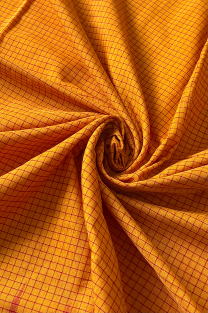 Sachipaar Khandua Cotton Saree: Yellow
