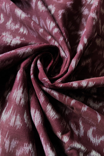 Nuapatna Ikkat Khandua Cotton Saree - Coffee