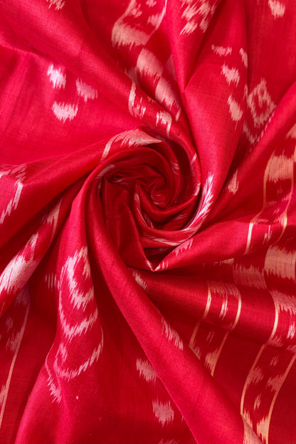 Exclusive Odisha Ikkat Pure Silk Saree- Red