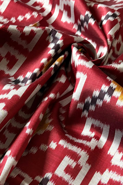 Exclusive Odisha Ikkat Khandua Pure Silk Saree- Maroon