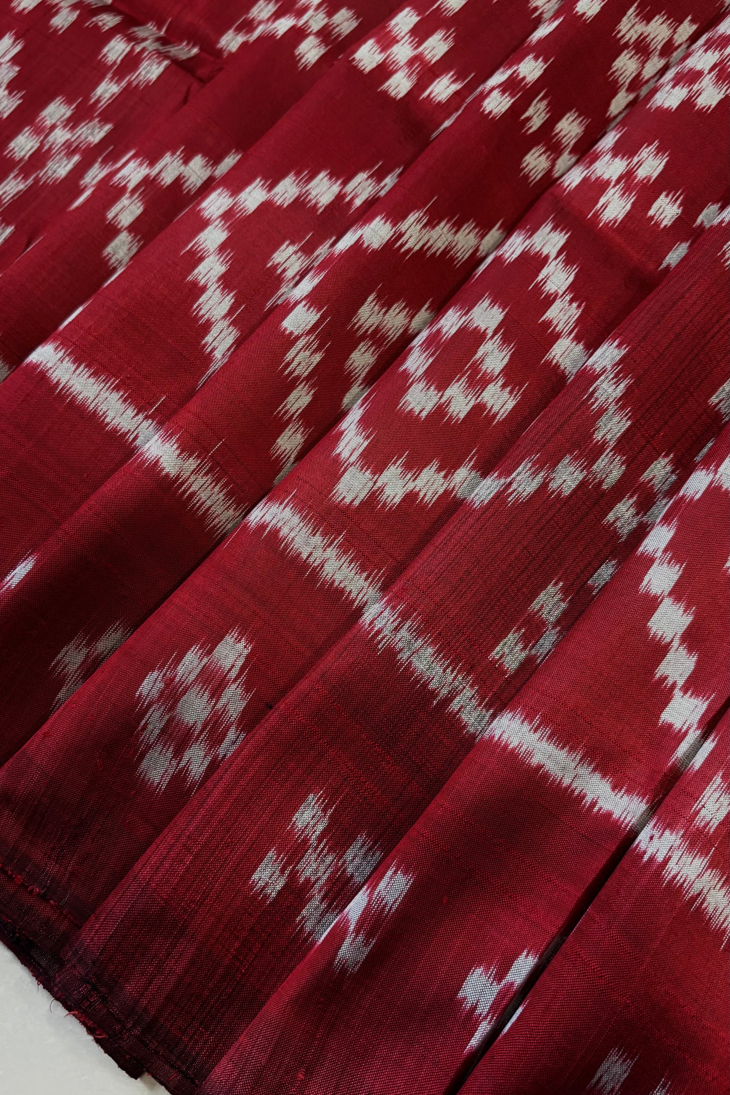 Exclusive Odisha Ikkat Pure Silk Saree- Maroonish Red