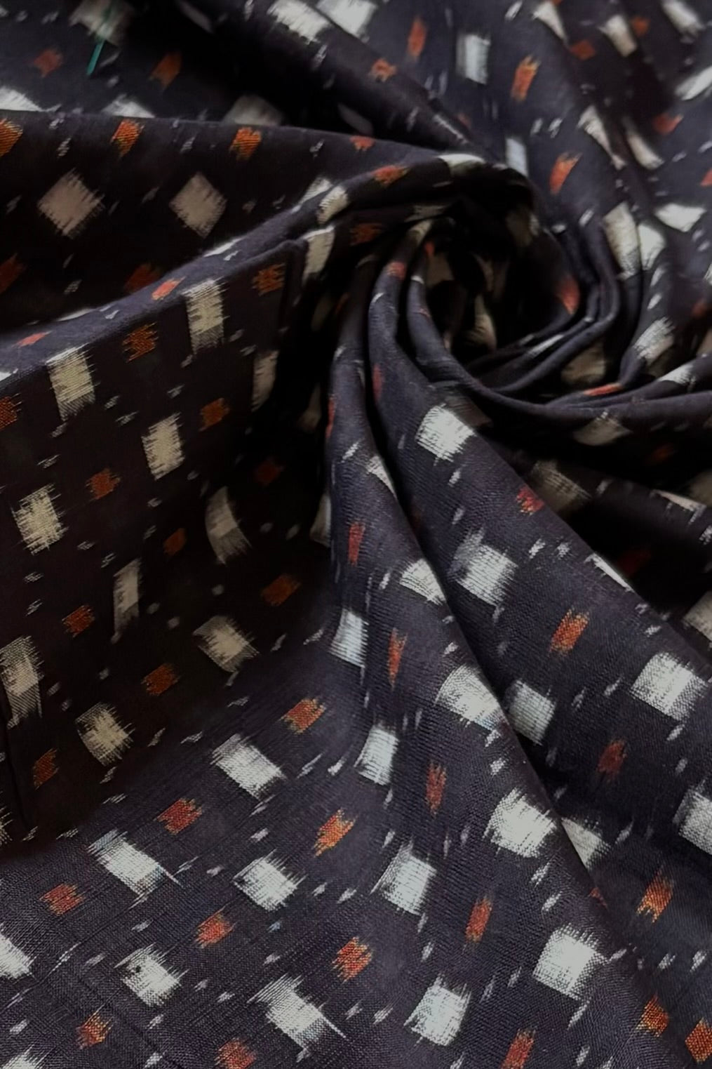 Sambalpuri Pure Cotton Saree - Deep Plum
