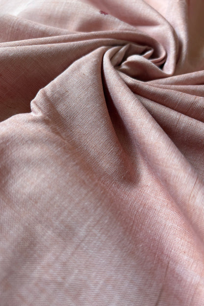 Ek Phulia Cotton Saree- Pinkish Beige &  Maroon