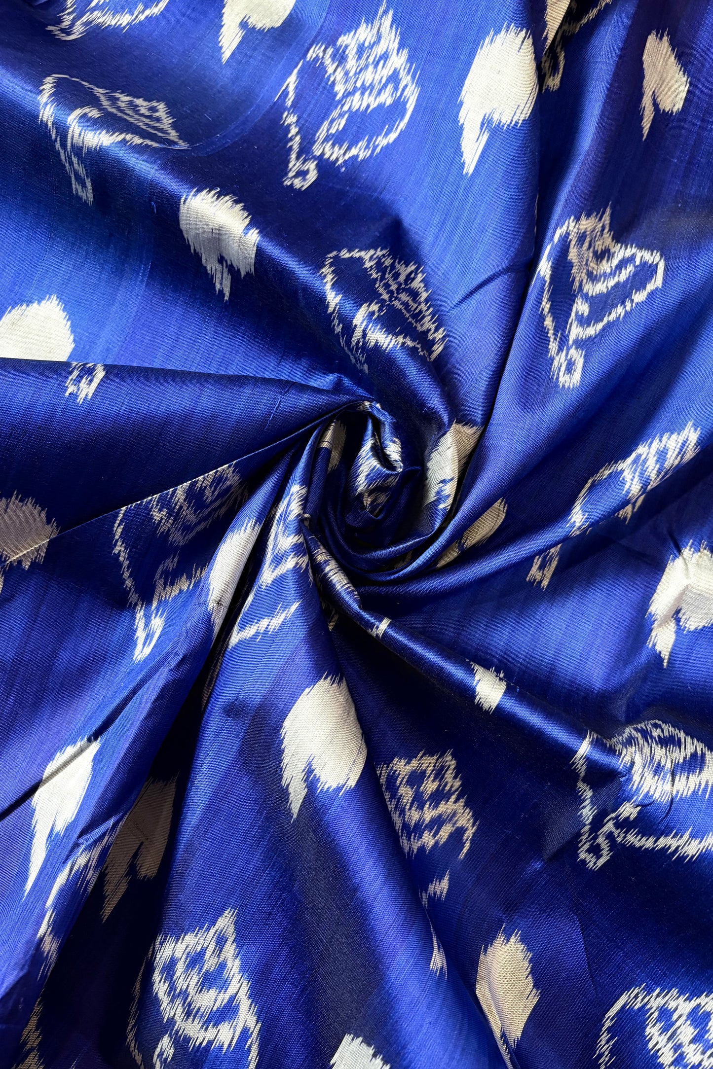Odisha Ikkat Khandua Silk Saree - Indigo