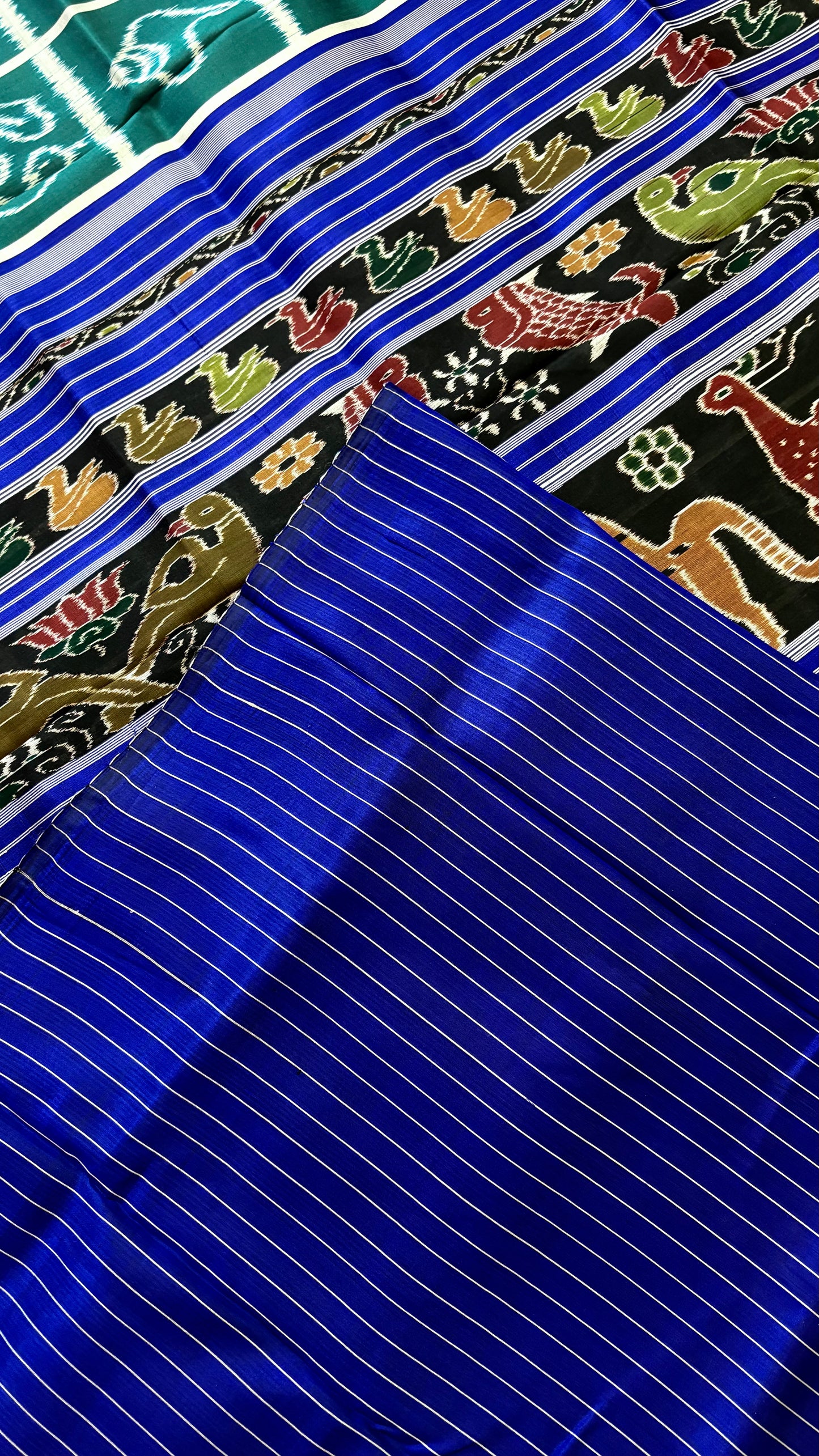 Exclusive Odisha Ikkat Nabakothi Pure Silk Saree- Rama Green
