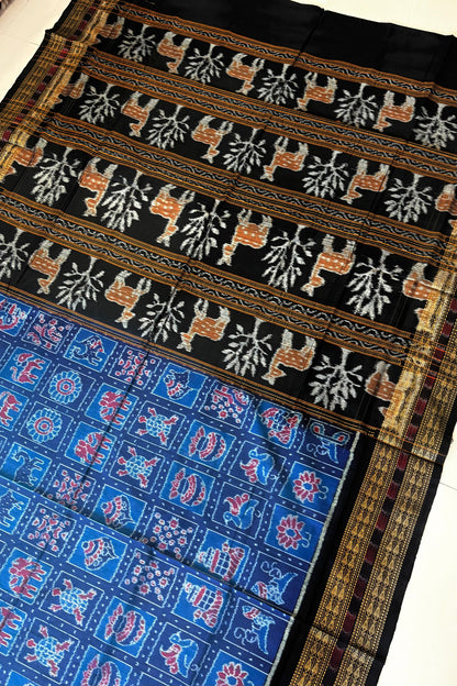 Exclusive Nabakothi Sambalpuri Cotton Saree: Blue