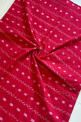 Pure Cotton Odisha Handloom Blouse Piece- Red