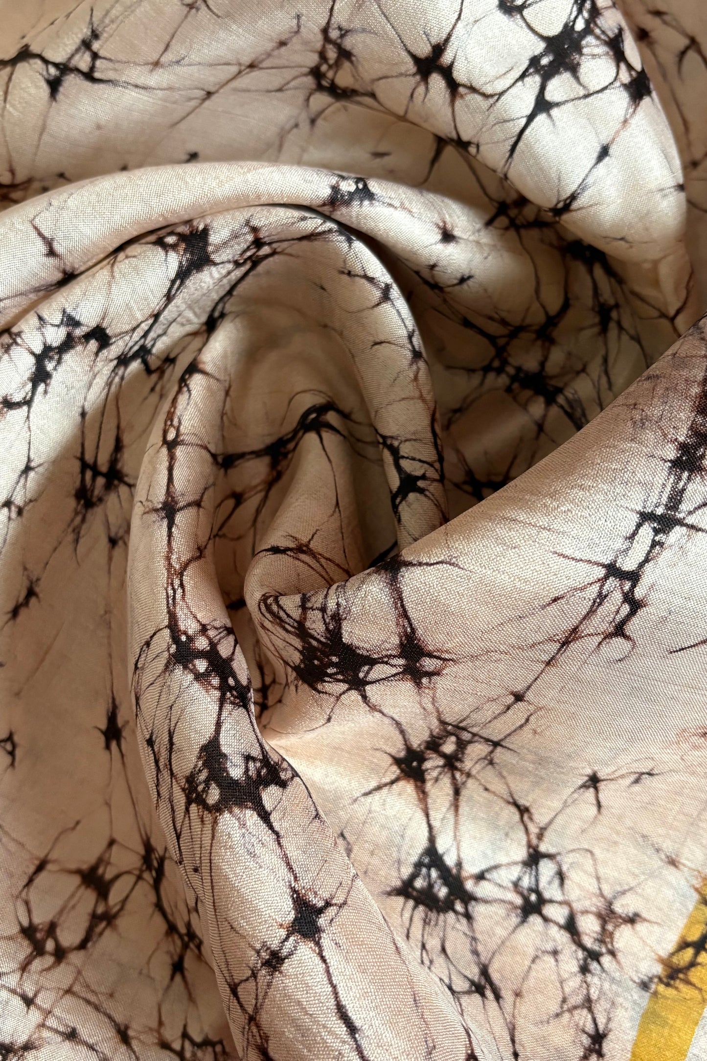 Murshidabad Pure Silk Saree Hand Batik Print