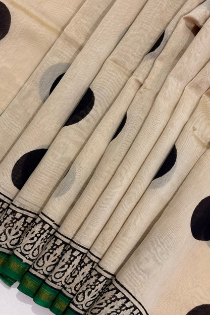 Hand Block Print Silk-Cotton Saree