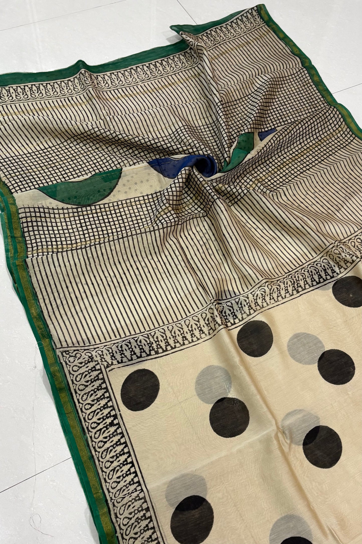 Hand Block Print Silk-Cotton Saree