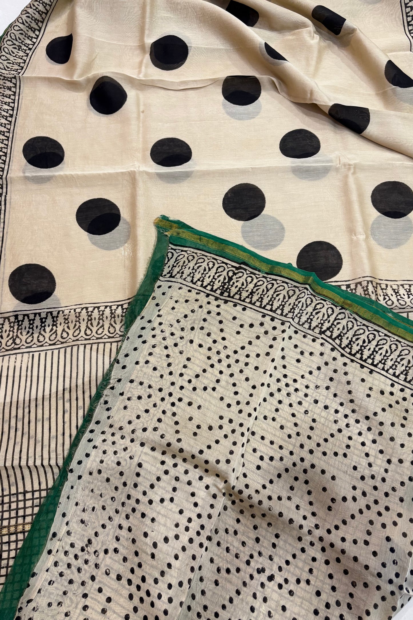 Hand Block Print Silk-Cotton Saree