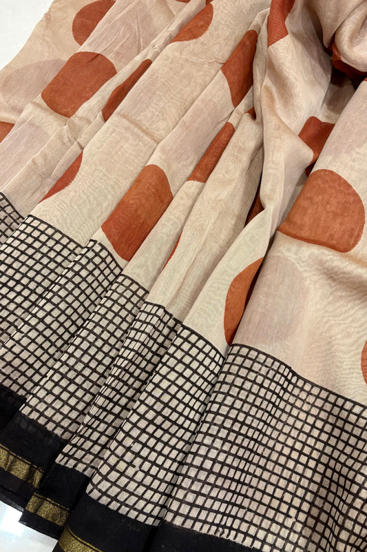 Hand Block Print Silk-Cotton Saree