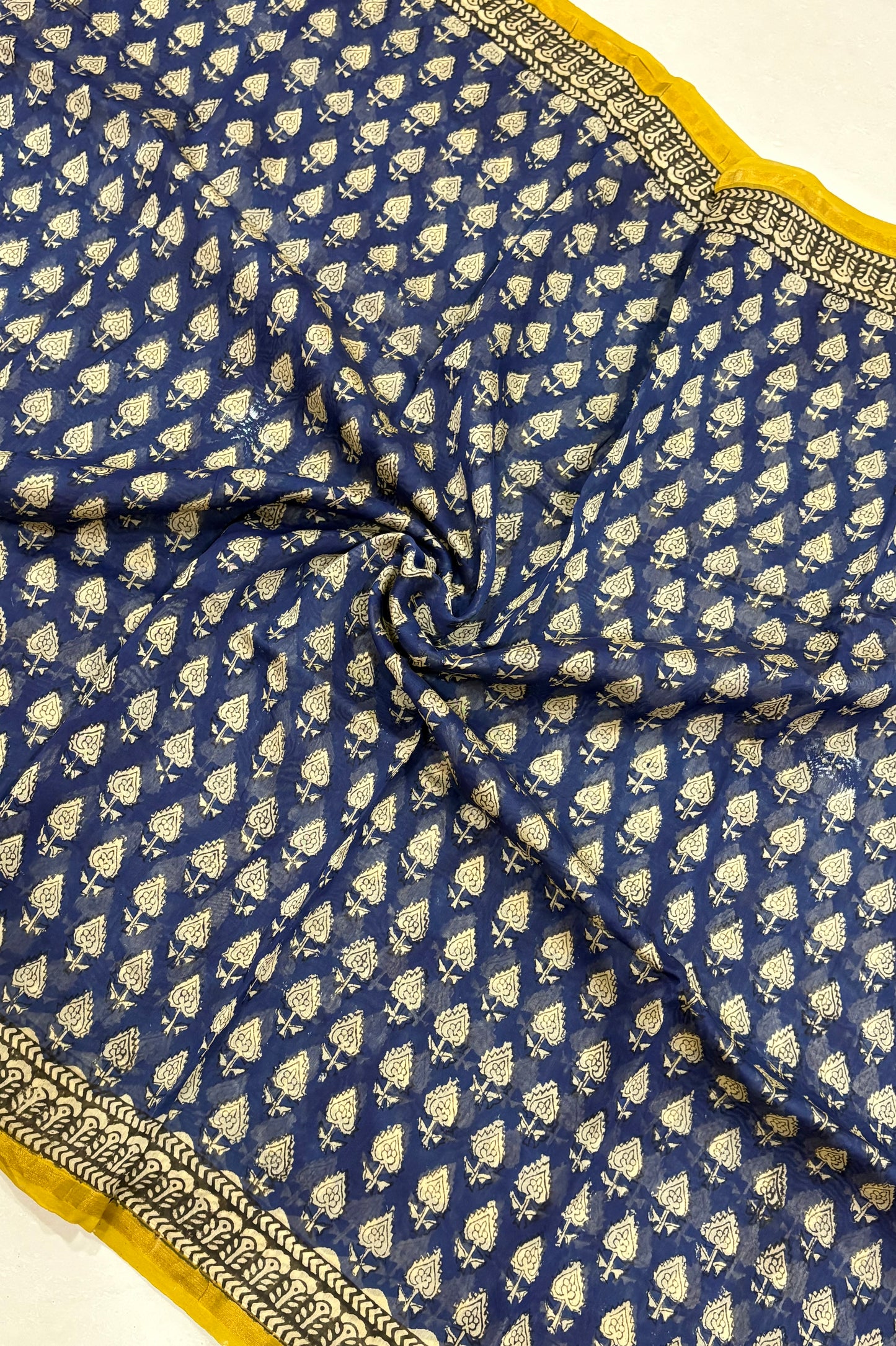 Hand Block Print Silk-Cotton Saree