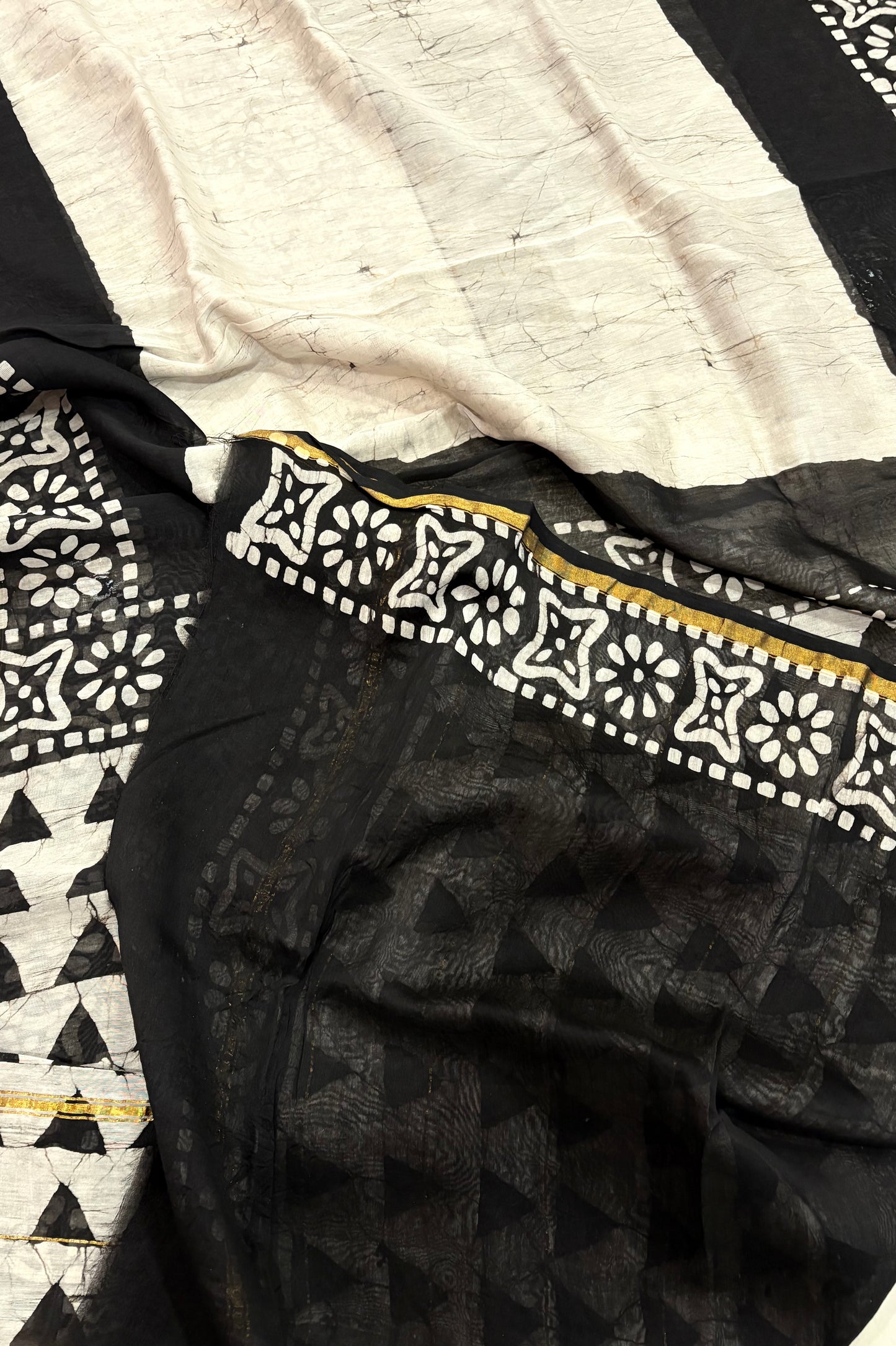 Hand Block Print Silk-Cotton Saree