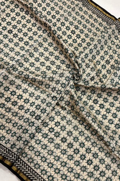 Hand Block Print Silk-Cotton Saree