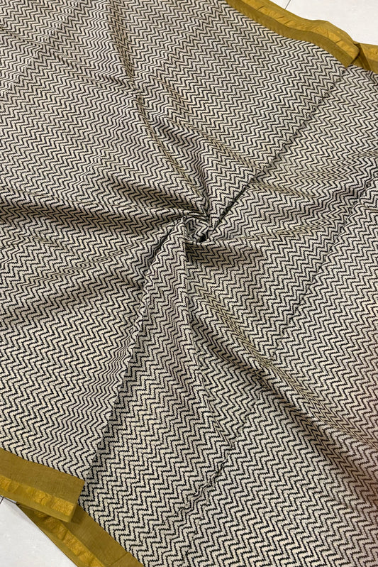 Hand Block Print Silk-Cotton Saree