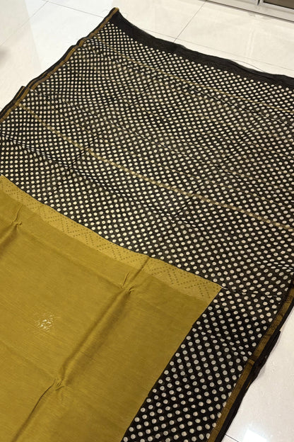 Hand Block Print Silk-Cotton Saree