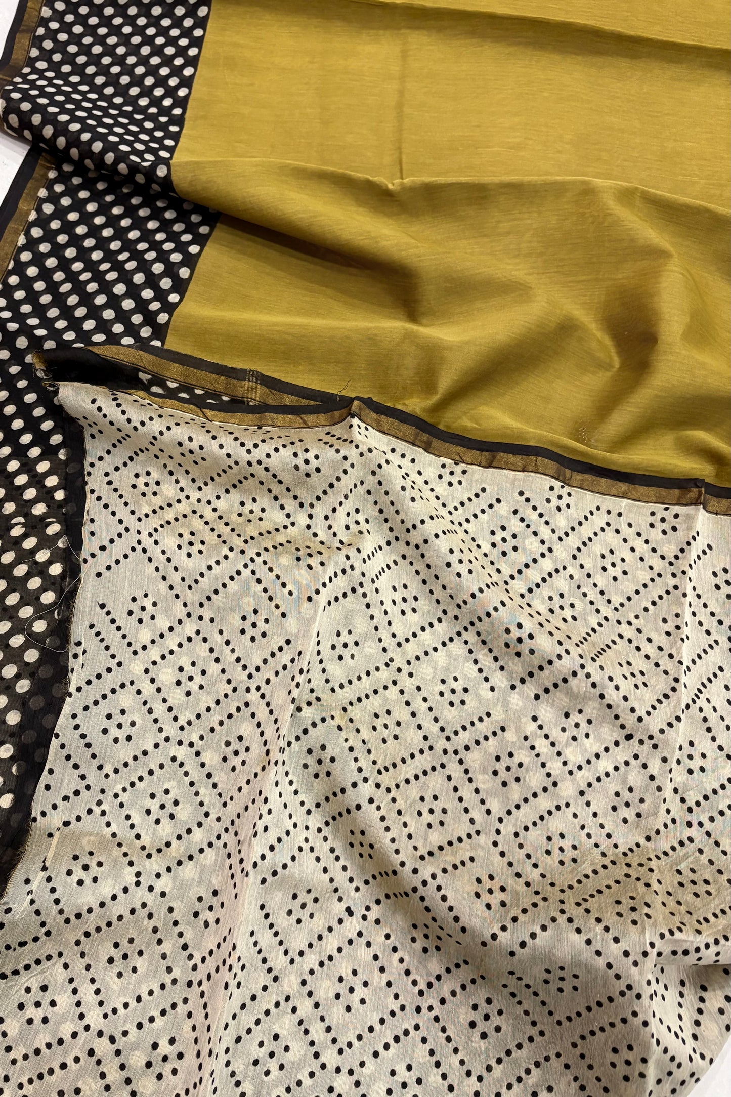 Hand Block Print Silk-Cotton Saree