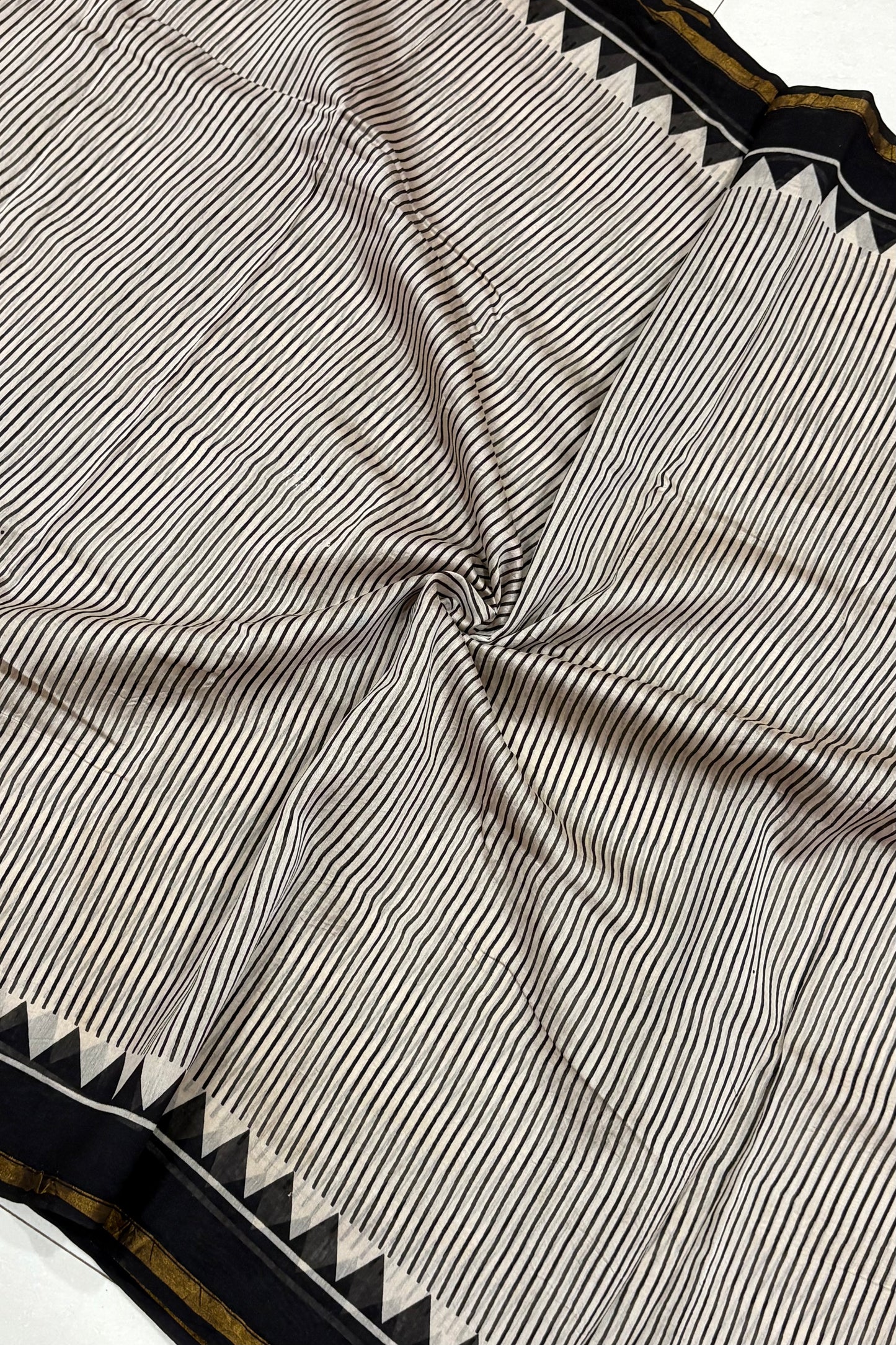 Hand Block Print Silk-Cotton Saree